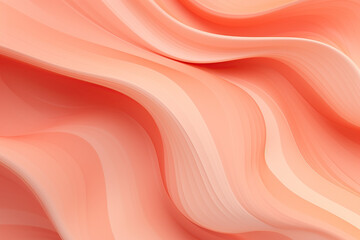 abstract wavy gradient peach fuzz coloured wallpaper background Generative AI