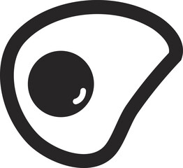 Rounded Filled Fried Egg Icon