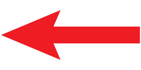 Red arrow, Simple illustration of red arrow, Icon red arrow direction on a white background,7891 - obrazy, fototapety, plakaty