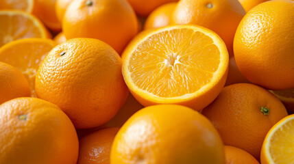 fresh citrus oranges for the background. Generative AI