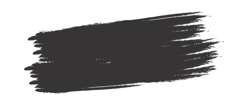 black brush strokes on a transparent background