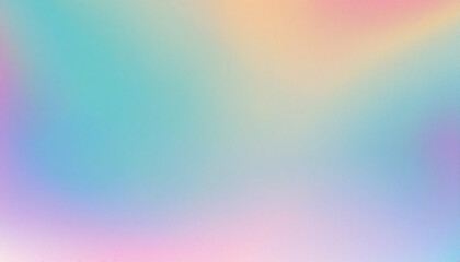 Obraz premium 4K Beautiful color gradient background with noise. Abstract pastel holographic blurred grainy gradient banner background texture Colorful digital grain soft noise effect Nostalgia, vintage, retro