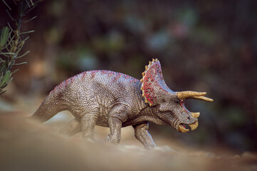 Prehistoric Wonder: Triceratops Roaming Free