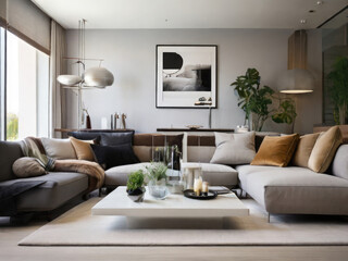 Fototapeta premium modern living room interior