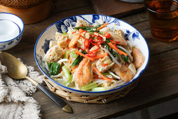 Delicious Fried Veggies and Seafood