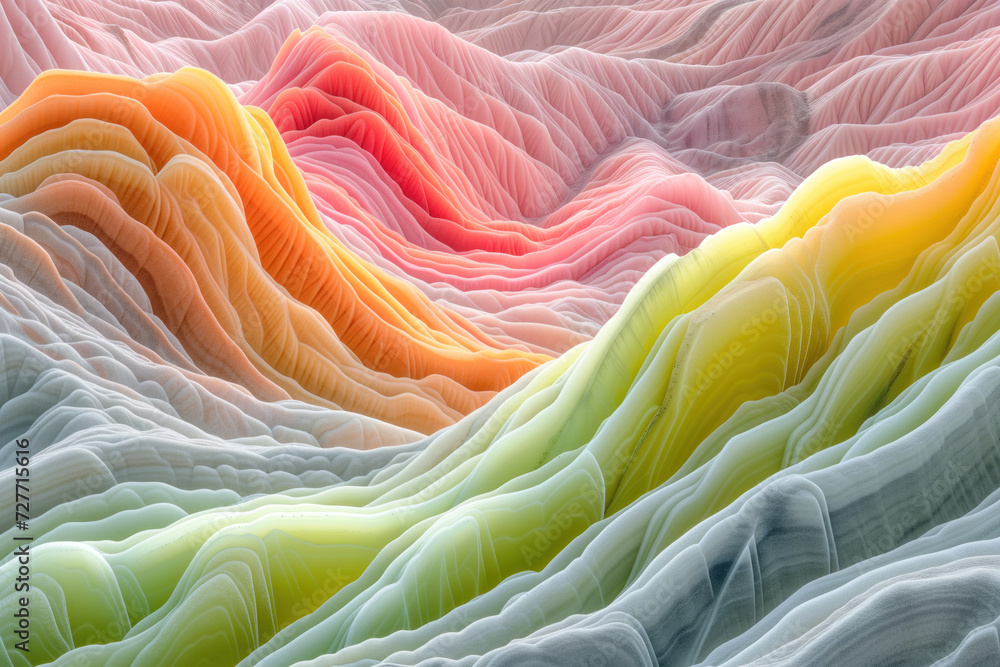 Poster surreal colorful abstract landscape. background image. created with generative ai technology