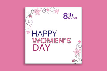 Women day social media post , women's day banner design