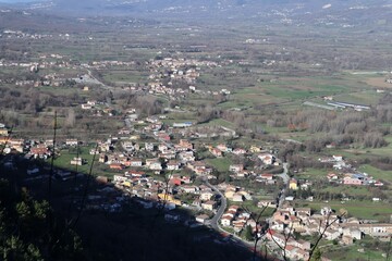 Fototapeta premium Civita Superiore - Piana di Boiano dall'alto del castello