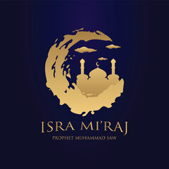 vector gradient gold background for isra mi'raj
