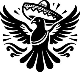 The Pigeon Logo in the Style of Mexican Muralism