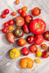 Fototapeta na wymiar fresh tomatoes on the table