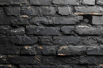 Abstract textured black brick wall background