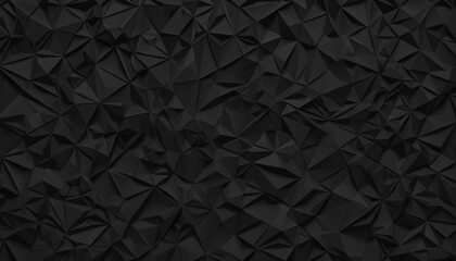 Abstract 3d render, black background design with curved lines