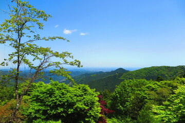 Fototapeta na wymiar 御嶽山の山頂から見た快晴の山々の景色7
