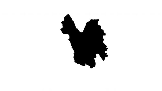 animated video of Lao Cai map in Vietnam