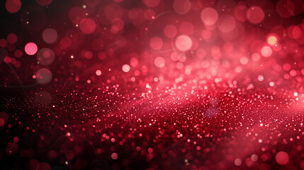 Red Dust Dance: An Abstract Illustration of Glitter and Glow