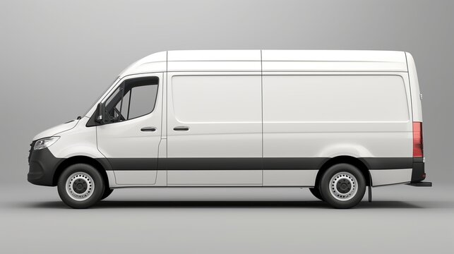 Side view of transport minivan