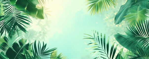 Fototapeta na wymiar Tropical background for summer holiday concept