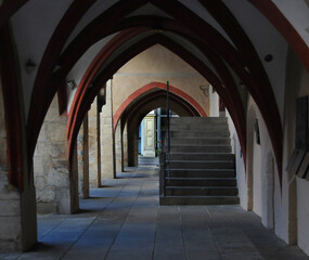 Obraz premium Arkadengang am Rathaus von Hildesheim