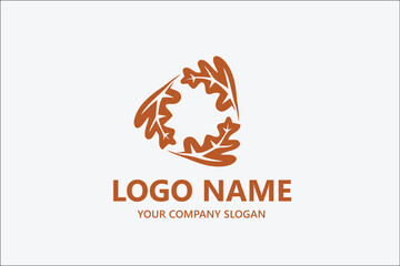 Oak maple vector Leaf logo template
