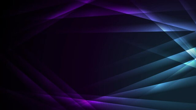 Abstract blue purple glossy glowing neon stripes art background. Seamless looping motion design. Video animation Ultra HD 4K 3840x2160