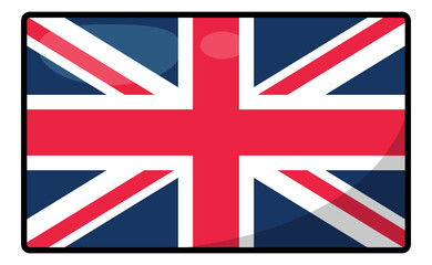 British flag black outline