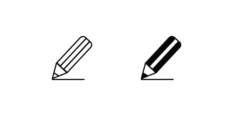 pencil icon vector stock illustration 