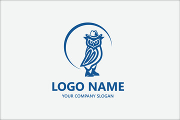 Fototapeta premium Owl vector log design template 
