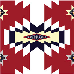 geometrics fabric textile seamless pattern design red blue white