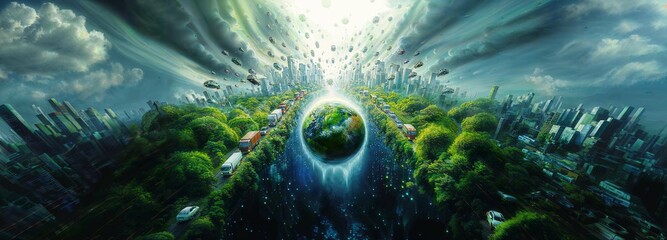 save the planet abstract background - obrazy, fototapety, plakaty