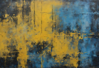 yellow and blue abstract 