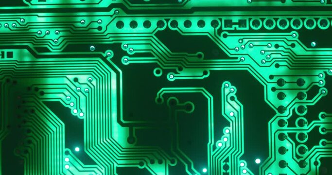 Electronic circuit board close up, background with circuit board
