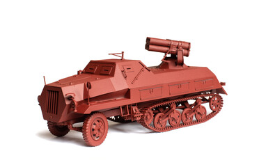 Scale model of old vehicle