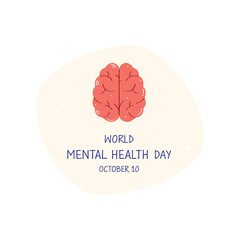 World Mental Health Day Banner Vector Design.