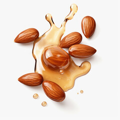 Almond oil drop with almond