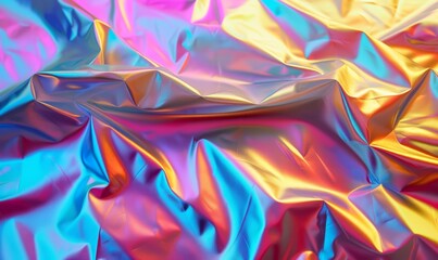 holographic foil texture background with iridescent color shifts through rainbow spectrum