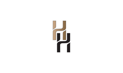 HH, H , HH  Abstract Letters Logo Monogram	