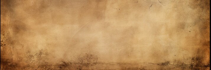 Vintage Brown Banner with Watercolor Texture and Grunge Design - Antique Paper Background