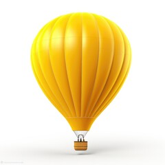 Up, Up, and Away! Hot Air Balloon Adventure on a Clear White Background