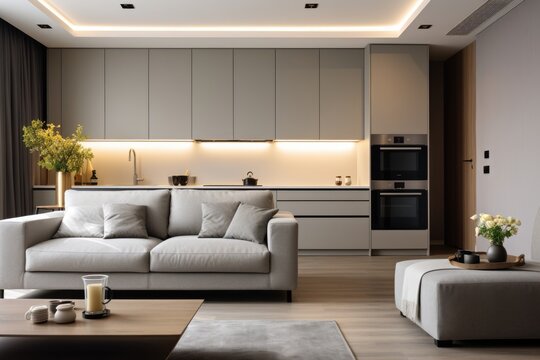 Design your Dream Stylish Apartment with Modern Kitchen: Clean, Comfortable, and Contemporary