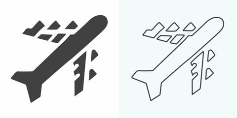 Plane icon vector illustration. Airplane sign and symbol. Flight transport symbol. plane line icon on a white background. Airplane icon logo vector design