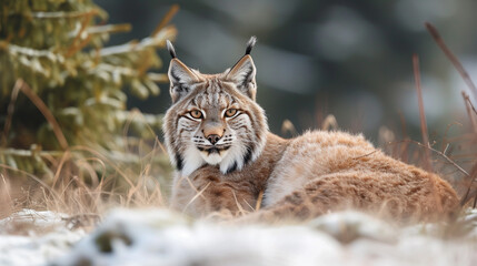 Obraz premium Majestic lynx in wild