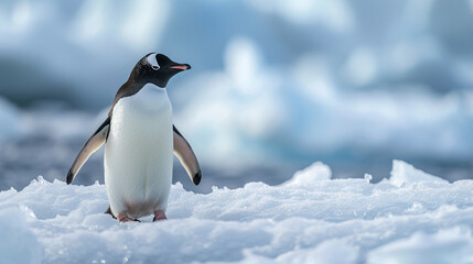 penguin in polar region