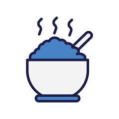 porridge icon with white background vector stock illustration