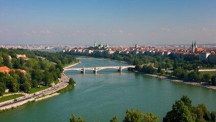 Fototapeta premium bridge over the river in the city