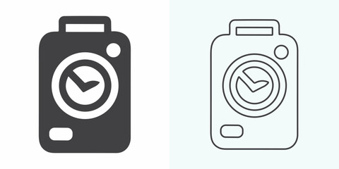 Briefcase, set of briefcase, bag, suitcase. Flat design, vector illustration, vector.