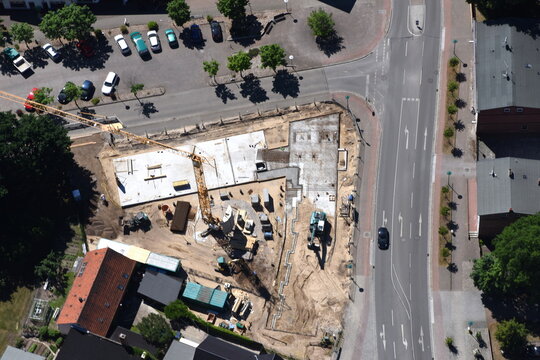 Eggesin, Fundament Baustelle Seniorenwohnungen 2016