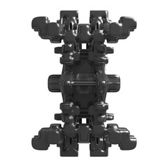 Metal abstract shape, 3d render © neurostructure