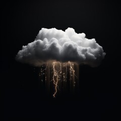 clouds thunderstorm design, Natural light, black background
