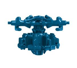 Metal abstract shape, 3d render © neurostructure